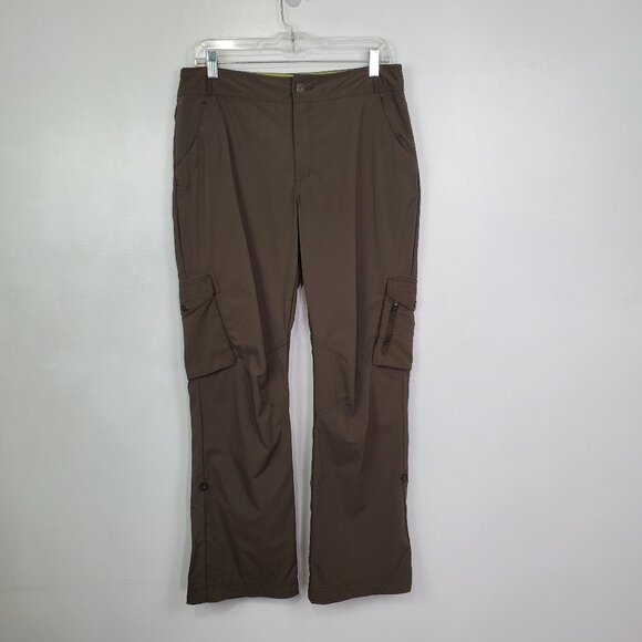 REI UPF 50+ Olive Green Slight Bootcut Casual Outdoor Pants Size 14 - Picture 1 of 16